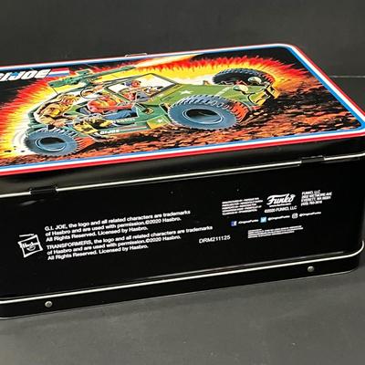 LOT 190: Big Lot of Transformers Toys and Collectibles, Top Gun Maverick, Funko GI Joe Crossover Lunchbox Set and More