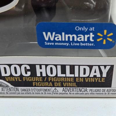 LOT 192: Variety of Funko Pops NIB Including Doc Holliday, Cocaine Bear, and The Crow