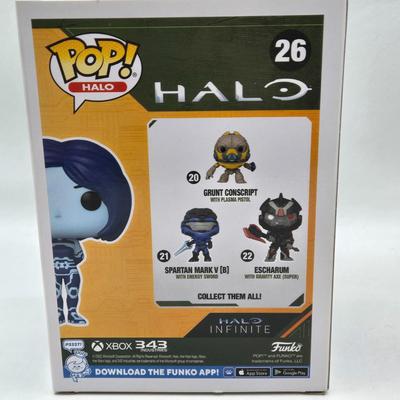 LOT 193: NIB Variety of Funko Pops Including Wizard Deadpool, Halo the Weapon, and Super Heroes Batgirl