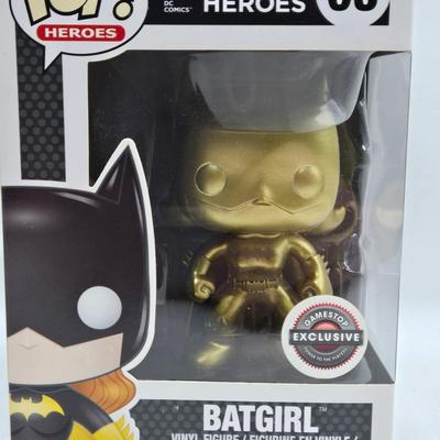 LOT 193: NIB Variety of Funko Pops Including Wizard Deadpool, Halo the Weapon, and Super Heroes Batgirl