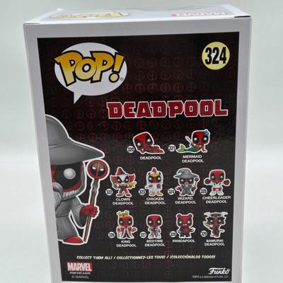 LOT 193: NIB Variety of Funko Pops Including Wizard Deadpool, Halo the Weapon, and Super Heroes Batgirl