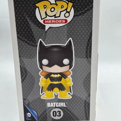 LOT 193: NIB Variety of Funko Pops Including Wizard Deadpool, Halo the Weapon, and Super Heroes Batgirl