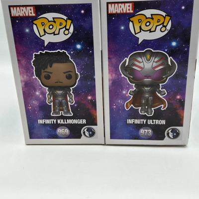 LOT 193: NIB Variety of Funko Pops Including Wizard Deadpool, Halo the Weapon, and Super Heroes Batgirl