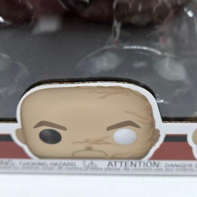 LOT 194: NIB Star Wars Funko Pops Including The Bad Batch Set and 2 Iden Versio, R2-D2 Measuring Cup Set, and Millennium Falcon...