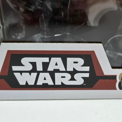 LOT 194: NIB Star Wars Funko Pops Including The Bad Batch Set and 2 Iden Versio, R2-D2 Measuring Cup Set, and Millennium Falcon...