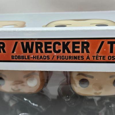 LOT 194: NIB Star Wars Funko Pops Including The Bad Batch Set and 2 Iden Versio, R2-D2 Measuring Cup Set, and Millennium Falcon...