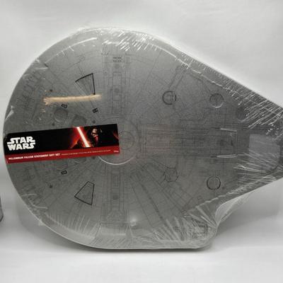 LOT 194: NIB Star Wars Funko Pops Including The Bad Batch Set and 2 Iden Versio, R2-D2 Measuring Cup Set, and Millennium Falcon...