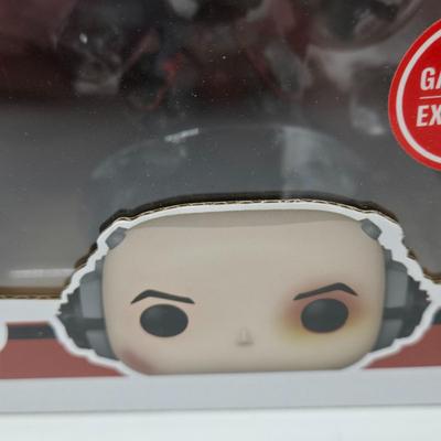 LOT 194: NIB Star Wars Funko Pops Including The Bad Batch Set and 2 Iden Versio, R2-D2 Measuring Cup Set, and Millennium Falcon...