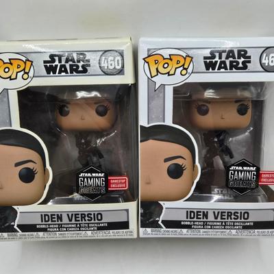 LOT 194: NIB Star Wars Funko Pops Including The Bad Batch Set and 2 Iden Versio, R2-D2 Measuring Cup Set, and Millennium Falcon...