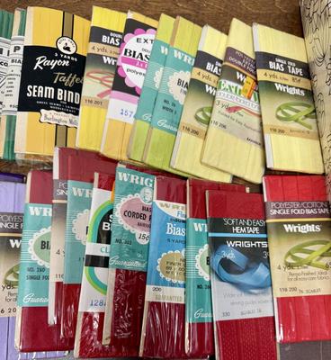 Vintage Sewing Notions - Bias Tape and Seam Bindings Lot