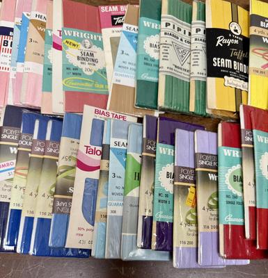 Vintage Sewing Notions - Bias Tape and Seam Bindings Lot