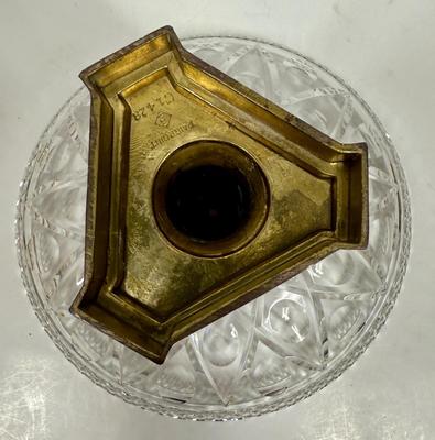 Vintage Crystal and Bronze Tazza Compote - French Empire Style Hollywood Regency lovers delight!