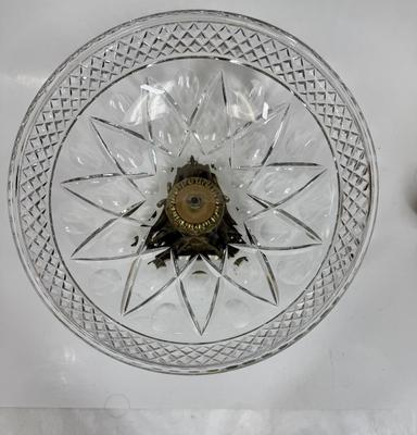Vintage Crystal and Bronze Tazza Compote - French Empire Style Hollywood Regency lovers delight!