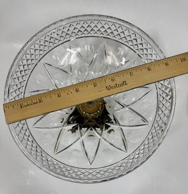 Vintage Crystal and Bronze Tazza Compote - French Empire Style Hollywood Regency lovers delight!