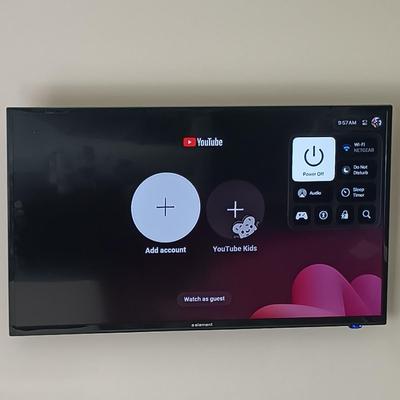 LOT 2: Element 36" LED TV with Remote (will need tools to remove)