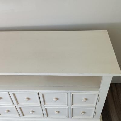 LOT 3: Wood Media Cabinet / TV Stand with Drawers and Shelves by Hooker Furniture
