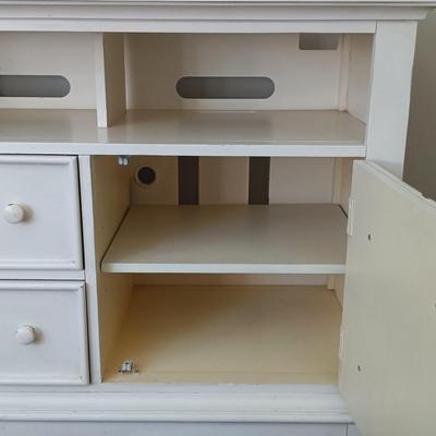 LOT 3: Wood Media Cabinet / TV Stand with Drawers and Shelves by Hooker Furniture