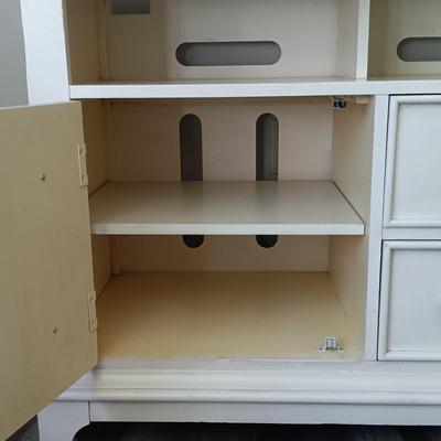 LOT 3: Wood Media Cabinet / TV Stand with Drawers and Shelves by Hooker Furniture