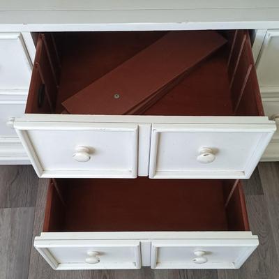 LOT 3: Wood Media Cabinet / TV Stand with Drawers and Shelves by Hooker Furniture