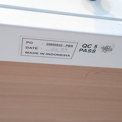 LOT 9: Pottery Barn White Wooden Shudder Desk