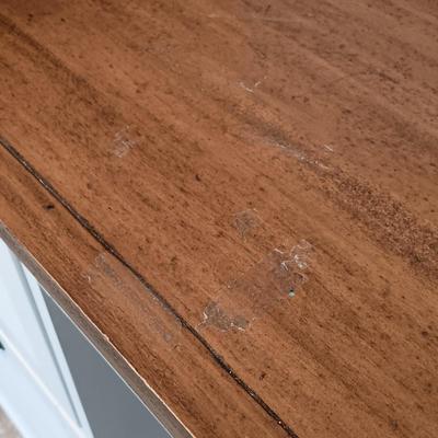 LOT 9: Pottery Barn White Wooden Shudder Desk