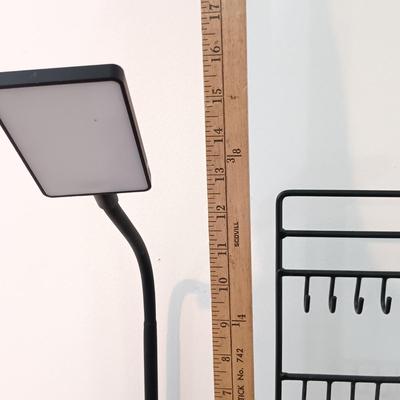 LOT 10: Office Essentials Featuring a HP ENVY Photo 6200 Printer, Desk Lamp, Wooden Paper Trays, and More