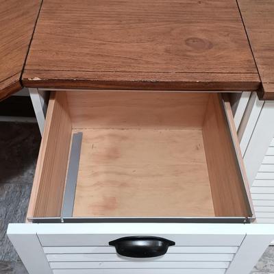 LOT 12: Pottery Barn Shudder Style Corner Desk and Filing Cabinet