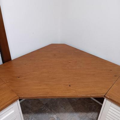 LOT 12: Pottery Barn Shudder Style Corner Desk and Filing Cabinet