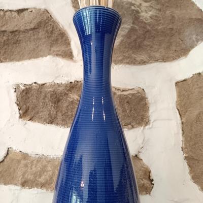 LOT 17: Set of Two (2) Beautiful Blue Ceramic Vases