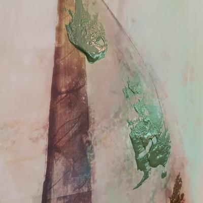 LOT 18: Framed Unsigned Sailboat Painting on Canvas