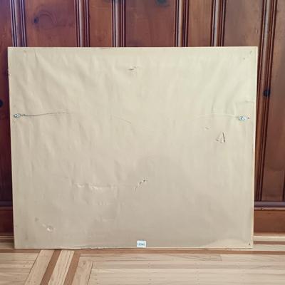 LOT 20: Wood Framed Wall Art - Morning Coffee by Zhen-Haun Lu