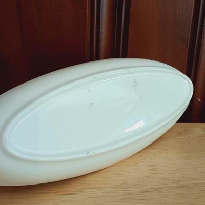 LOT 24: Nautical Collection: Framed Seashells, Boat Shaped Ceramic Dishes, Faux Log Lamp, Crab Trap and Wall Decor