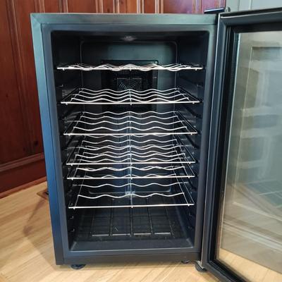 LOT 27: Vinotemp 28 Bottle Wine Refrigerated Cellar Model # VT-28TEDS