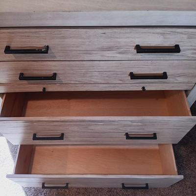 LOT 27: Farmhouse Style (3) Piece Bedroom Set w/ Temper-Pedic Ergo Plus Adjustable Frame (Mattress NOT included)