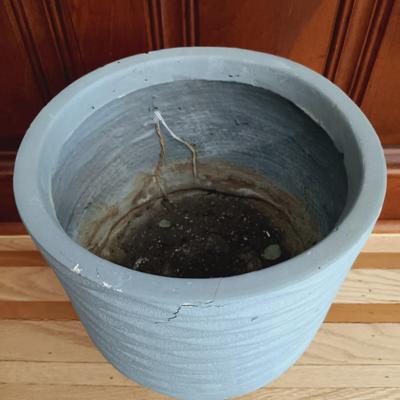 LOT 37: Collection of Rustic Home Decor Featuring Ceramic Planter with Wood Legs, Wooden Crate Lamp and More