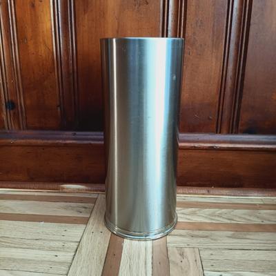 LOT 38: Bin Full of Porch Decor and More Featuring Stainless Steel Umbrella Holder and Umbrellas, Metal Letters that Spell PLAY, Wooden...