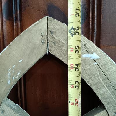 LOT 40: Set of Two (2) Cathedral Wood Arched Window Frames Wall Decor