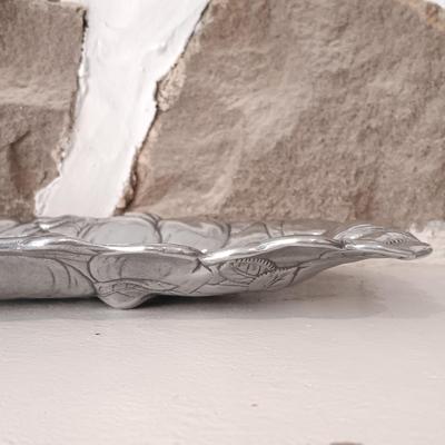 LOT 41: Collection of Two (2) Arthur Court Aluminum Oblong and Oval Apple Trays with Original Boxes