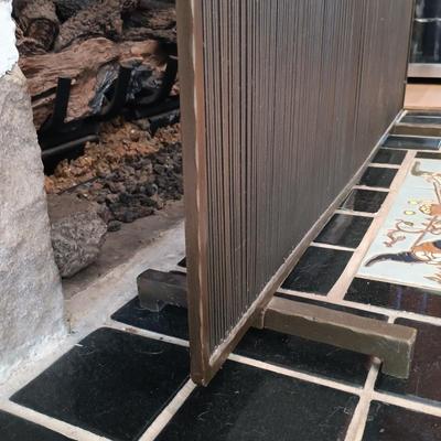 LOT 42: Crate & Barrel Metal Free-Standing Fireplace Screen