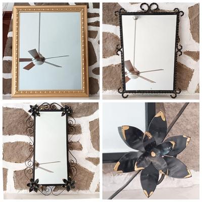 LOT 43: Assortment of Three (3) Decorative Framed Wall Mirrors