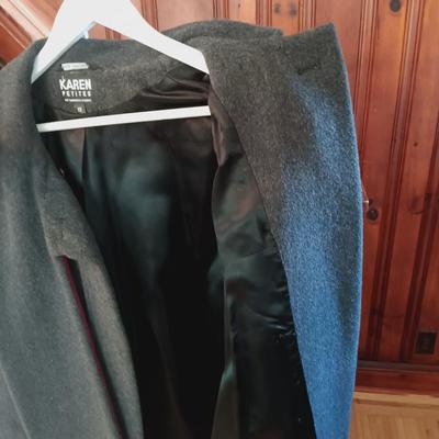 LOT 54: Kimchi Blue Anthropologie Jacket Sz Small w/ Karen Petites Sz 12 Mid-Length Wool Coat