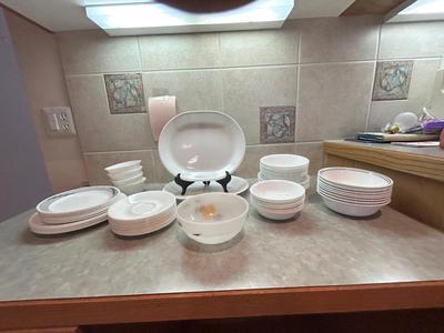 CORELLE BY CORNING DISHES AND HAND PAINTED BOWL