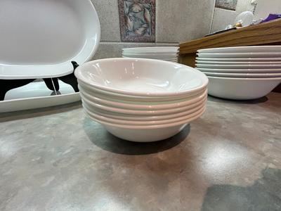 CORELLE BY CORNING DISHES AND HAND PAINTED BOWL