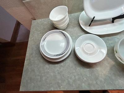 CORELLE BY CORNING DISHES AND HAND PAINTED BOWL