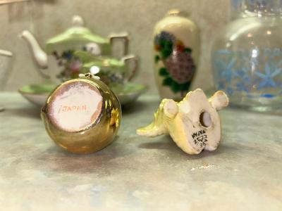 VINTAGE HAND PAINTED GLASS/CHINA MOSTLY FROM JAPAN