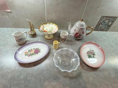LEFTON, FENTON AND OTHER PRETTY VINTAGE GLASS/CHINA