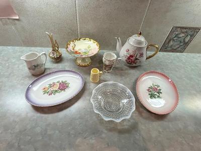 LEFTON, FENTON AND OTHER PRETTY VINTAGE GLASS/CHINA