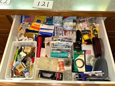 CATCHALL KITCHEN DRAWER PACKED FULL OF GOODS