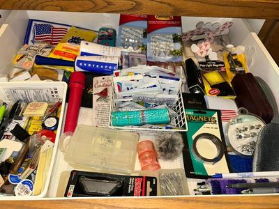 CATCHALL KITCHEN DRAWER PACKED FULL OF GOODS