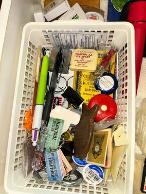 CATCHALL KITCHEN DRAWER PACKED FULL OF GOODS